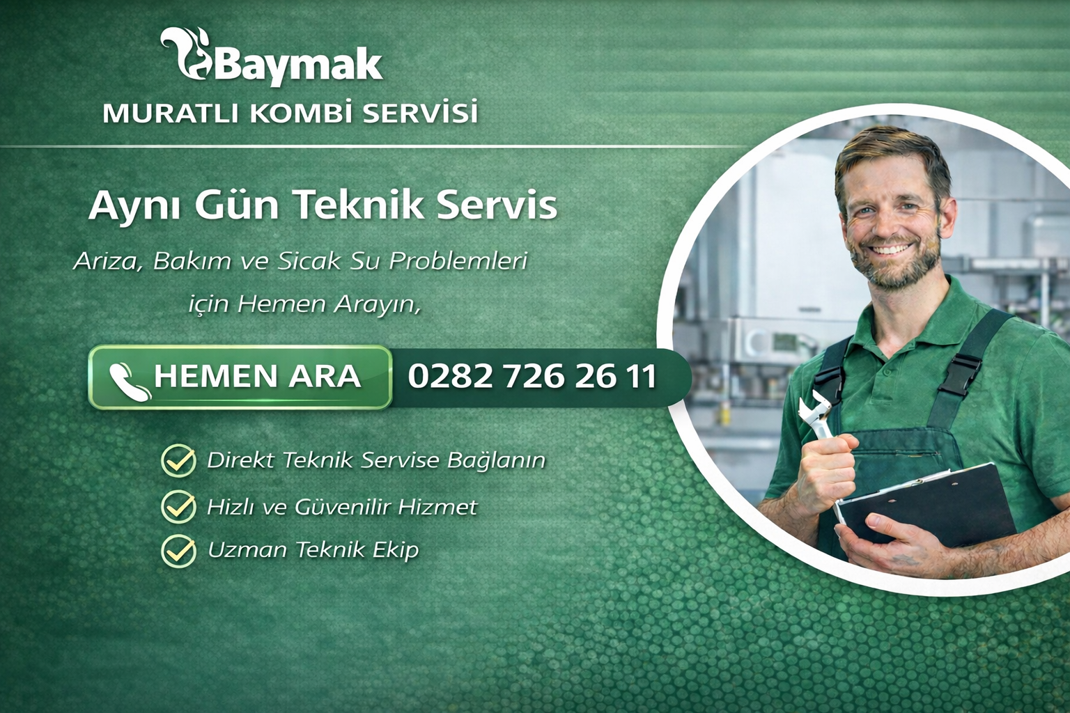 BAYMAK MURATLI KOMBİ ARIZA BAKIM SERVİSİ