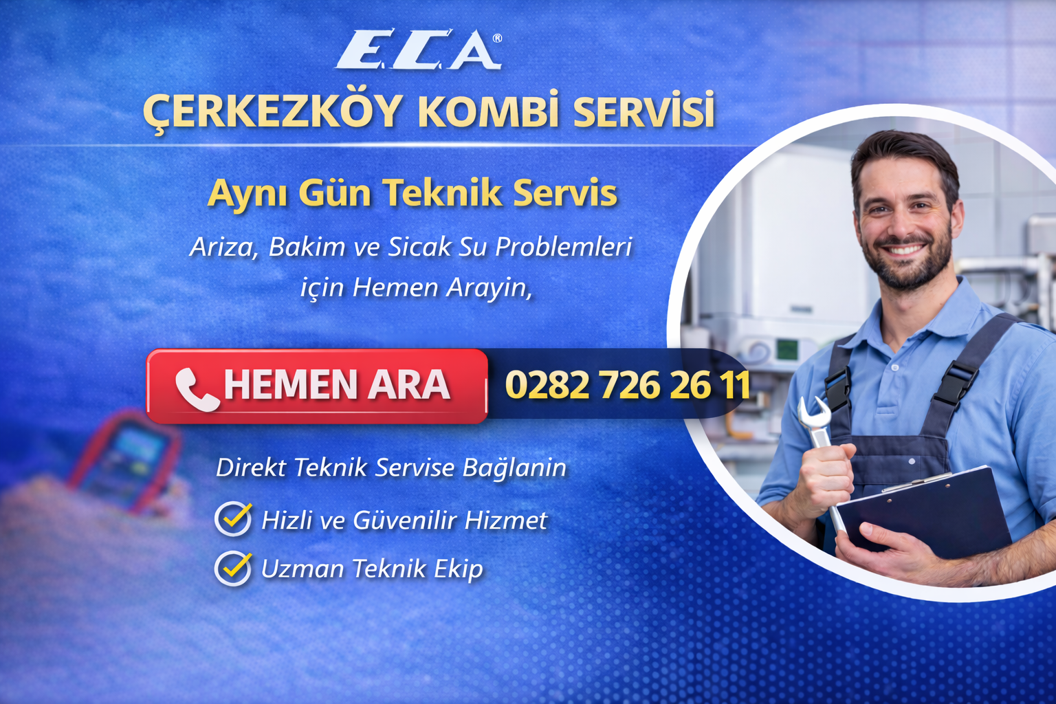 ÇERKEZKÖY ECA KOMBİ SERVİSİ