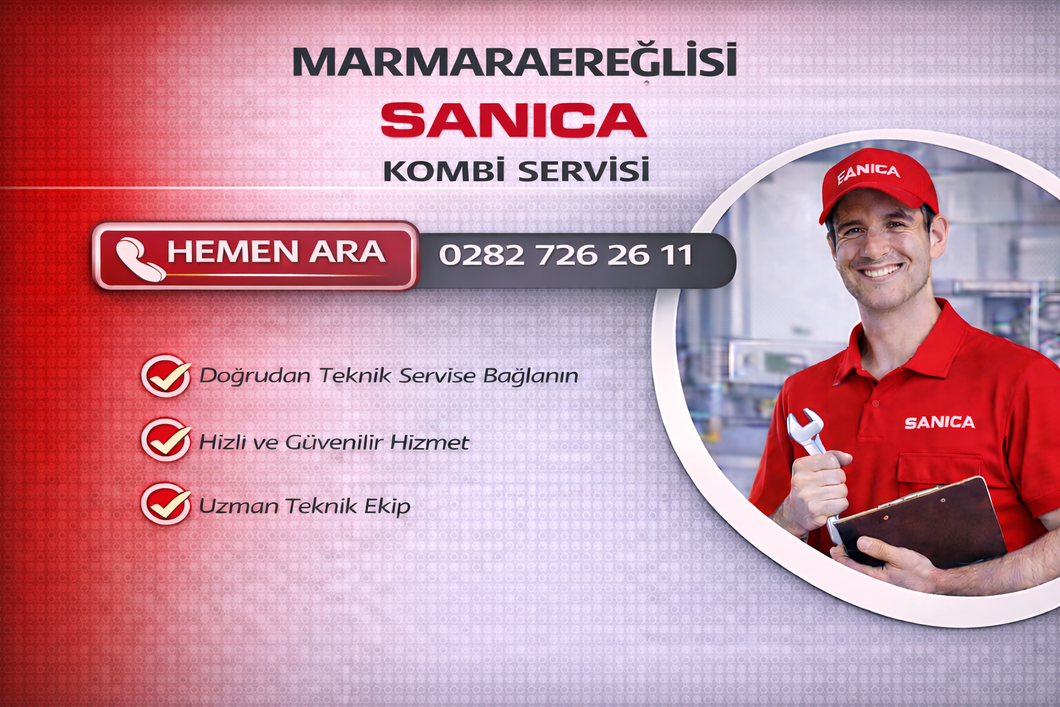 SANİCA MARMARAEREĞLİSİ KOMBİ ARIZA BAKIM SERVİSİ