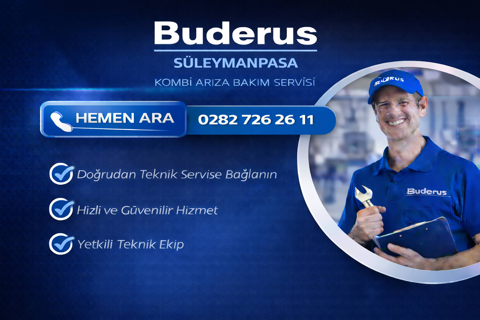 BUDERUS SÜLEYMANPAŞA KOMBİ ARIZA BAKIM SERVİSİ
