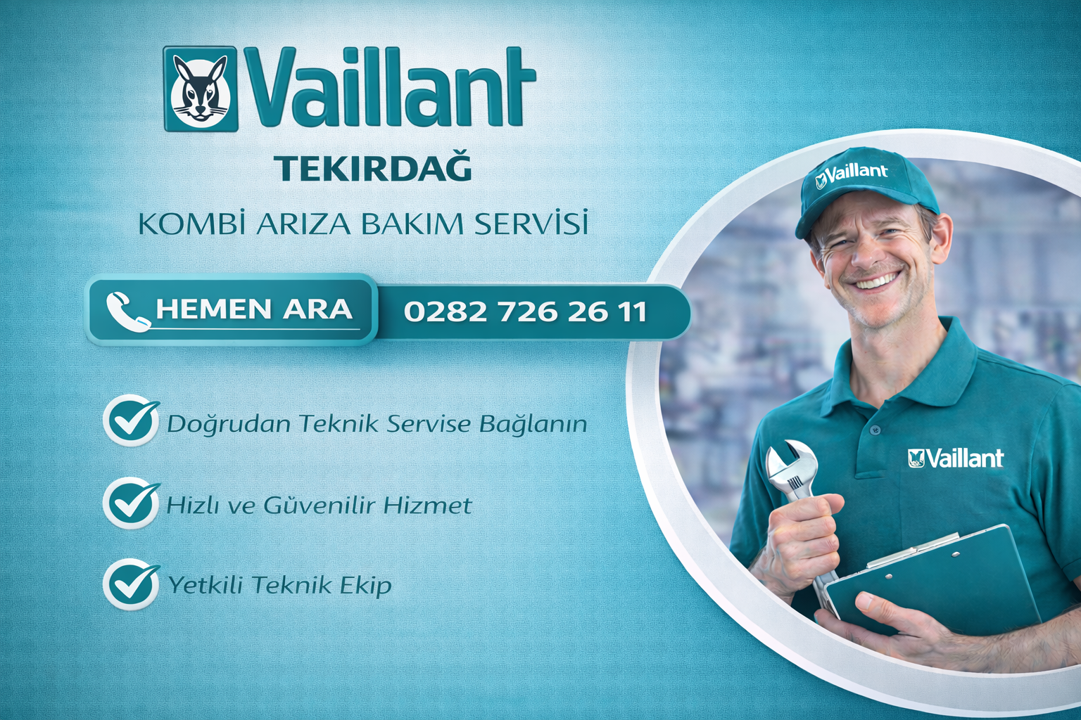 VAİLLANT TEKİRDAĞ KOMBİ ARIZA BAKIM SERVİSİ
