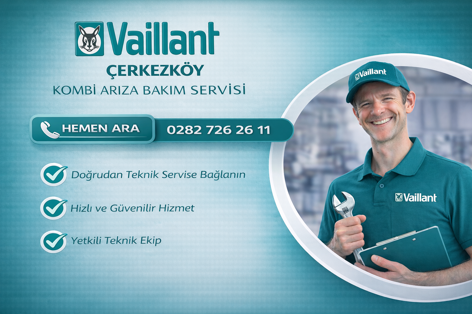 VAİLLANT ÇERKEZKÖY KOMBİ ARIZA BAKIM SERVİSİ