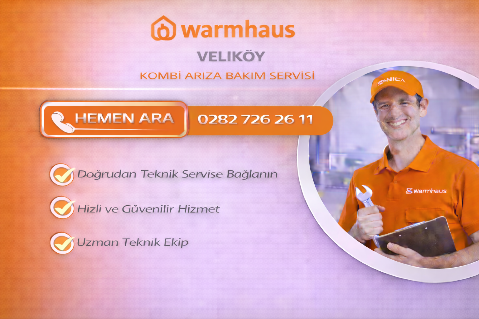 WARMHAUS VELİKÖY KOMBİ ARIZA BAKIM SERVİSİ